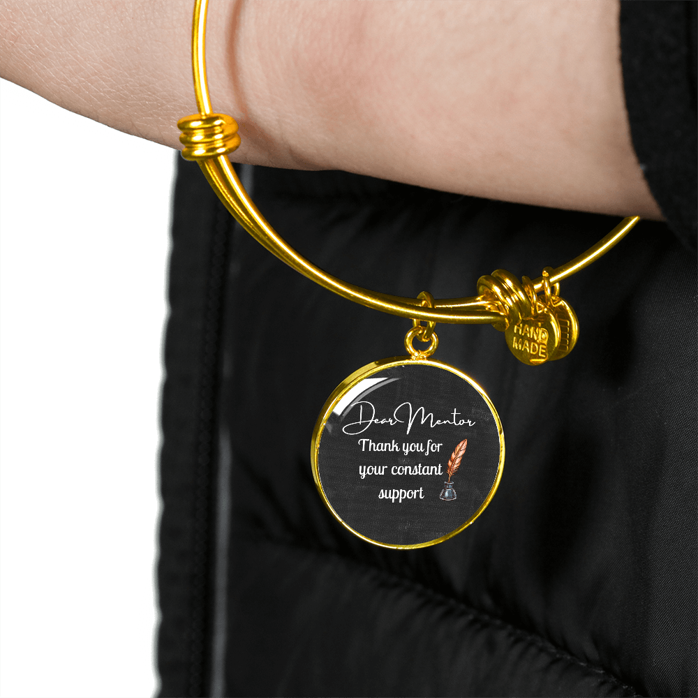 Dear Mentor Circle Bangle Gift For Her