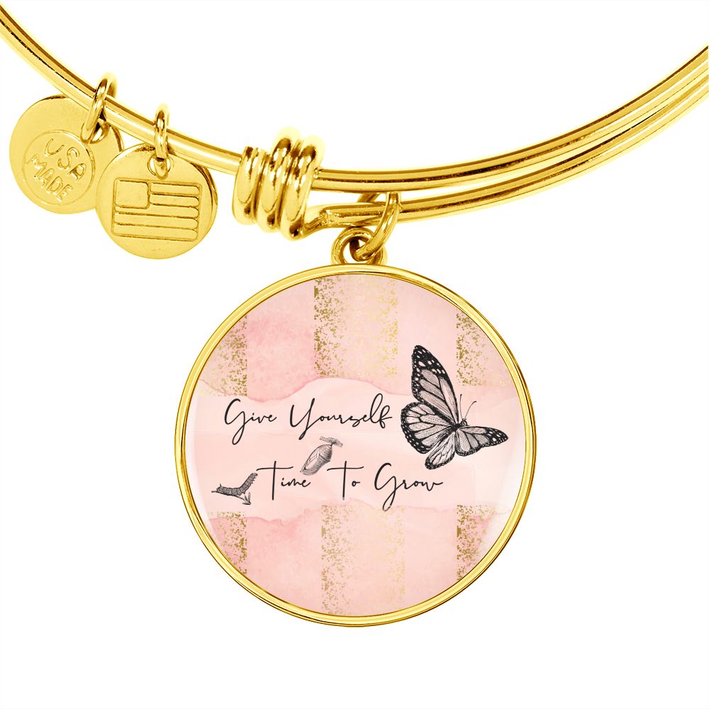 Give Yourself Time Morale Booster Circle Bangle Gift For Her