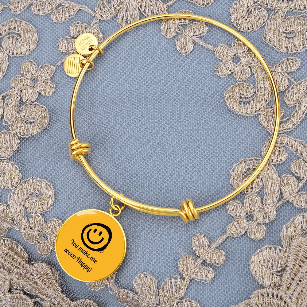 You Make Me So Happy Circle Bangle Gift For Her