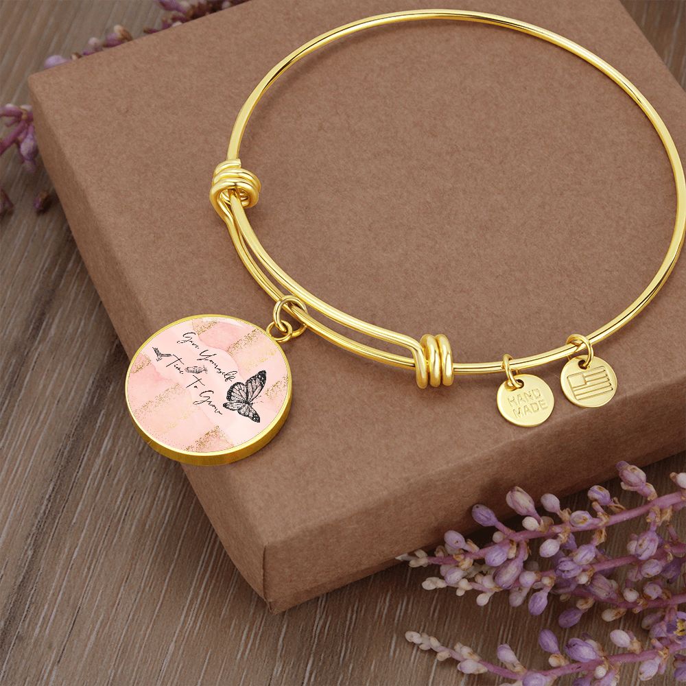 Give Yourself Time Morale Booster Circle Bangle Gift For Her