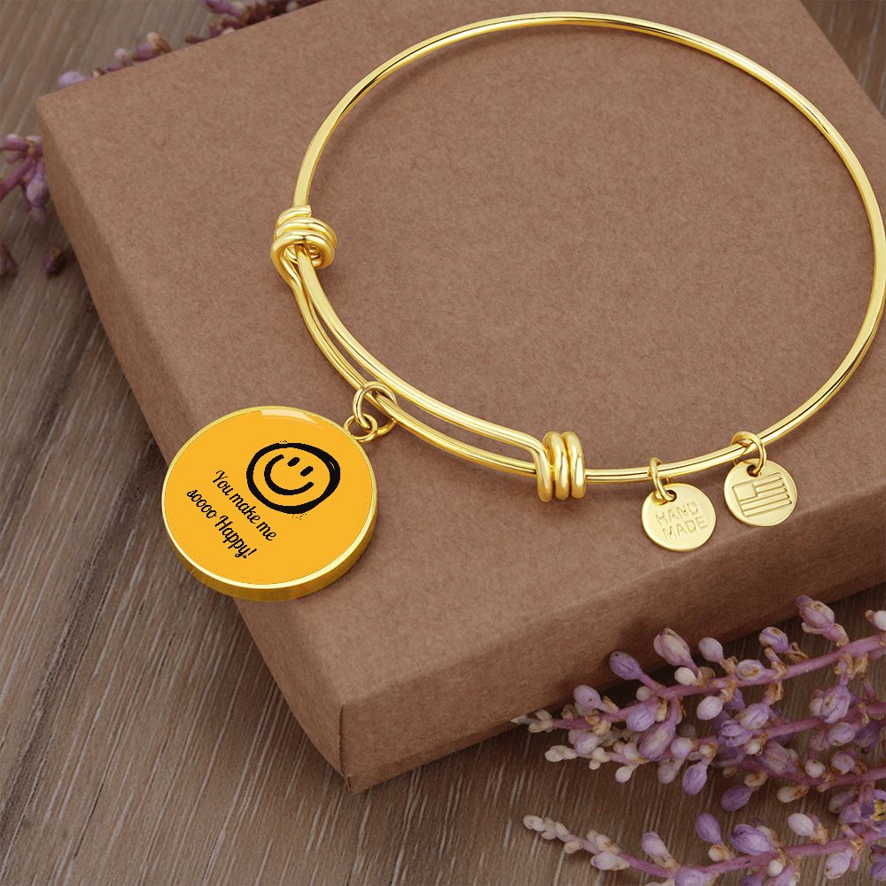 You Make Me So Happy Circle Bangle Gift For Her