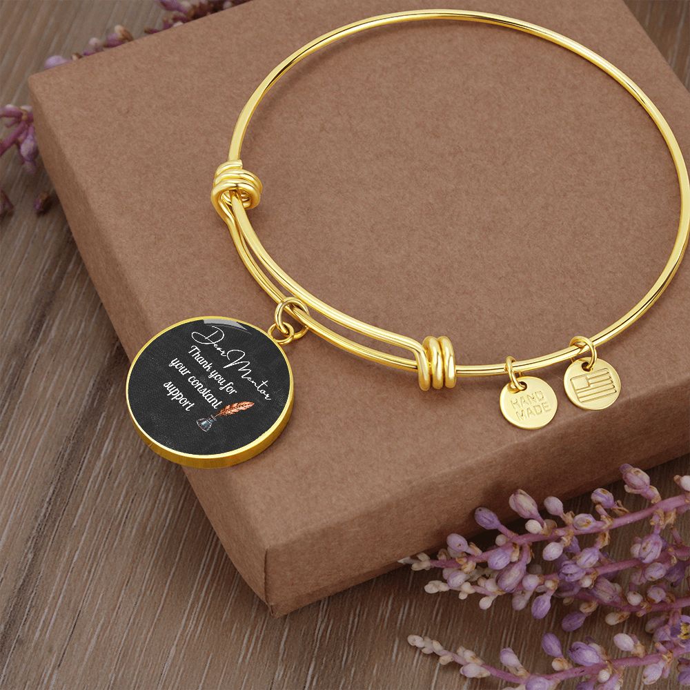 Dear Mentor Circle Bangle Gift For Her