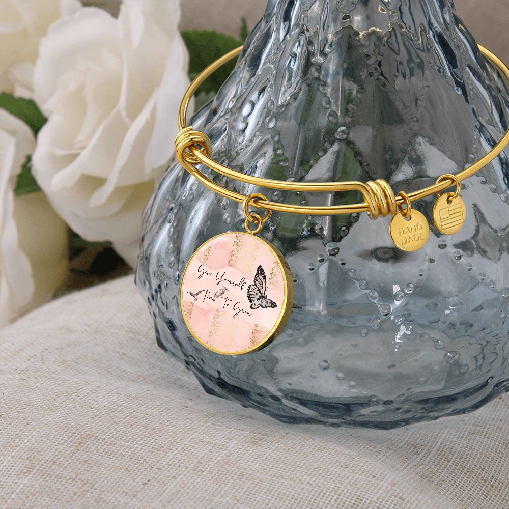 Give Yourself Time Morale Booster Circle Bangle Gift For Her