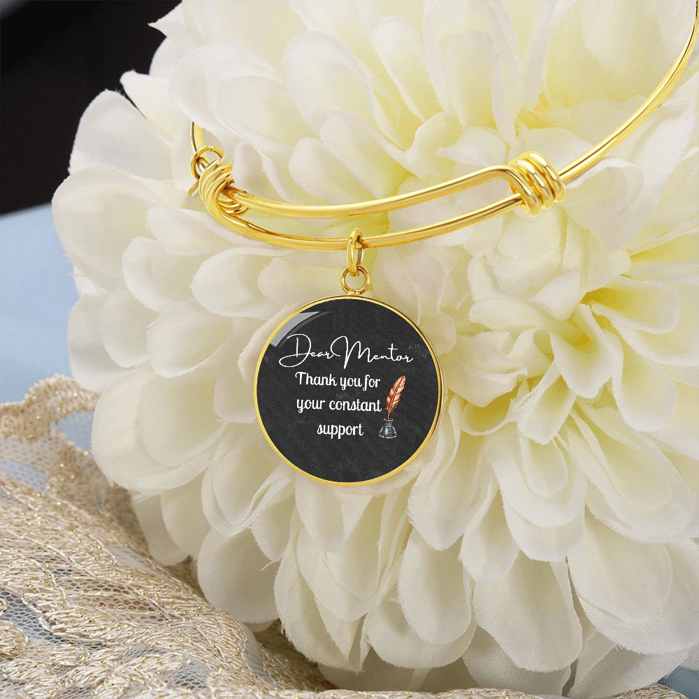 Dear Mentor Circle Bangle Gift For Her