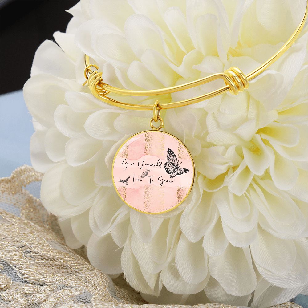 Give Yourself Time Morale Booster Circle Bangle Gift For Her