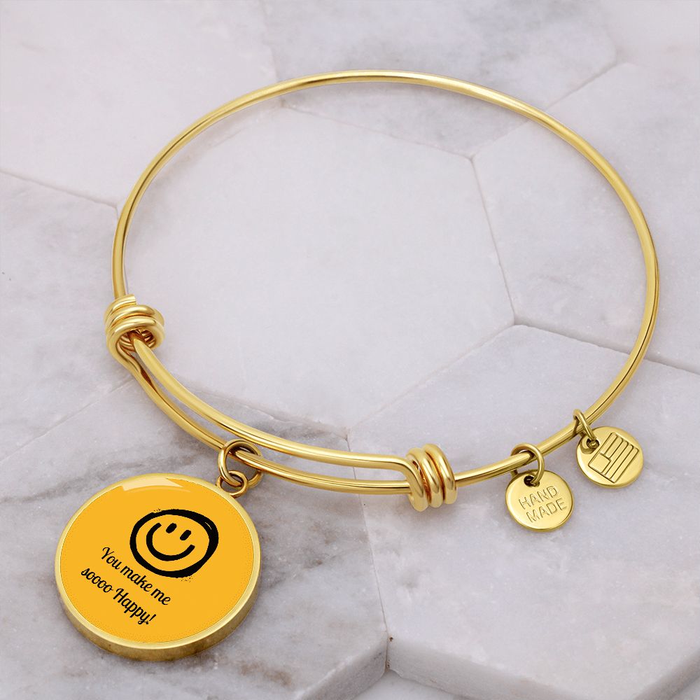 You Make Me So Happy Circle Bangle Gift For Her