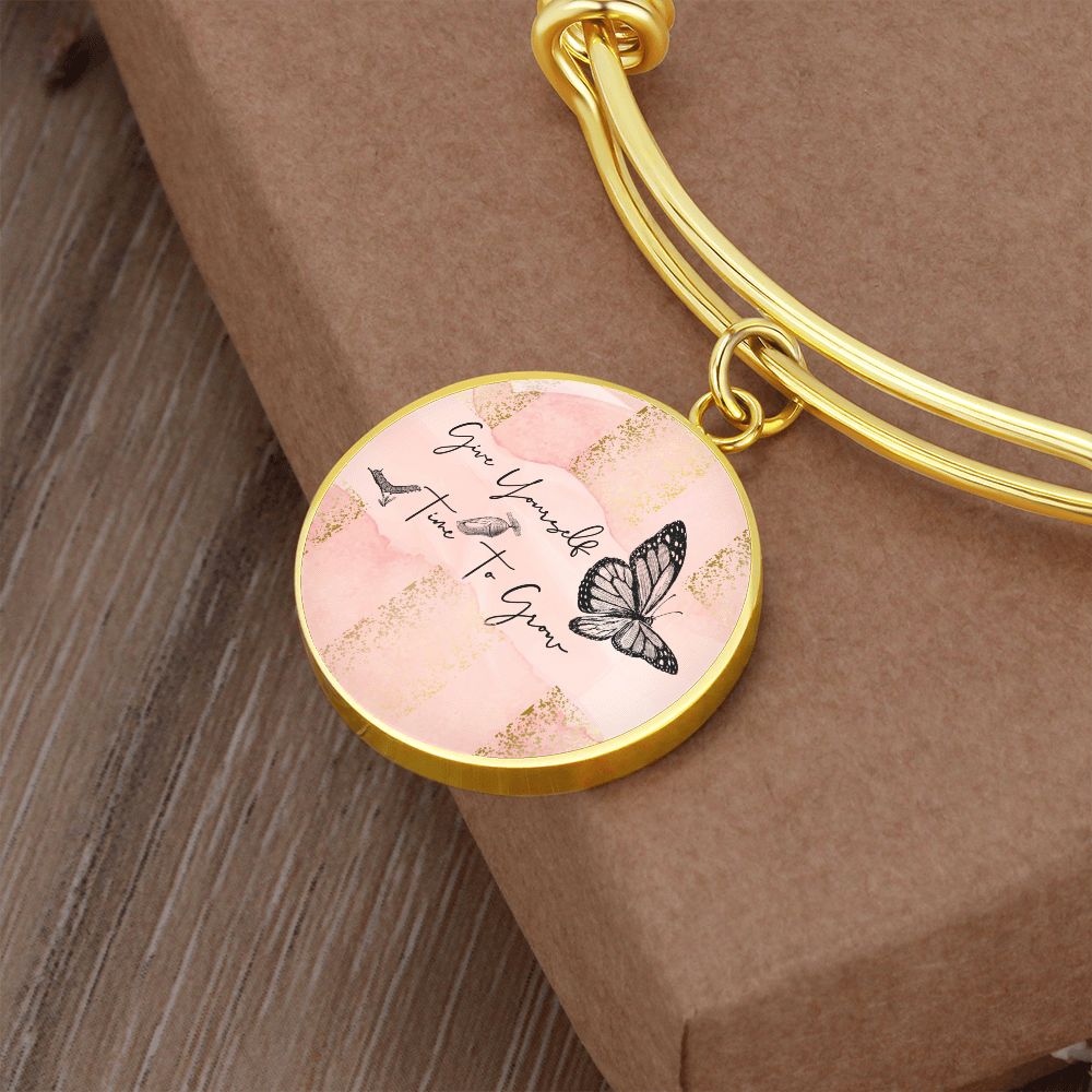 Give Yourself Time Morale Booster Circle Bangle Gift For Her