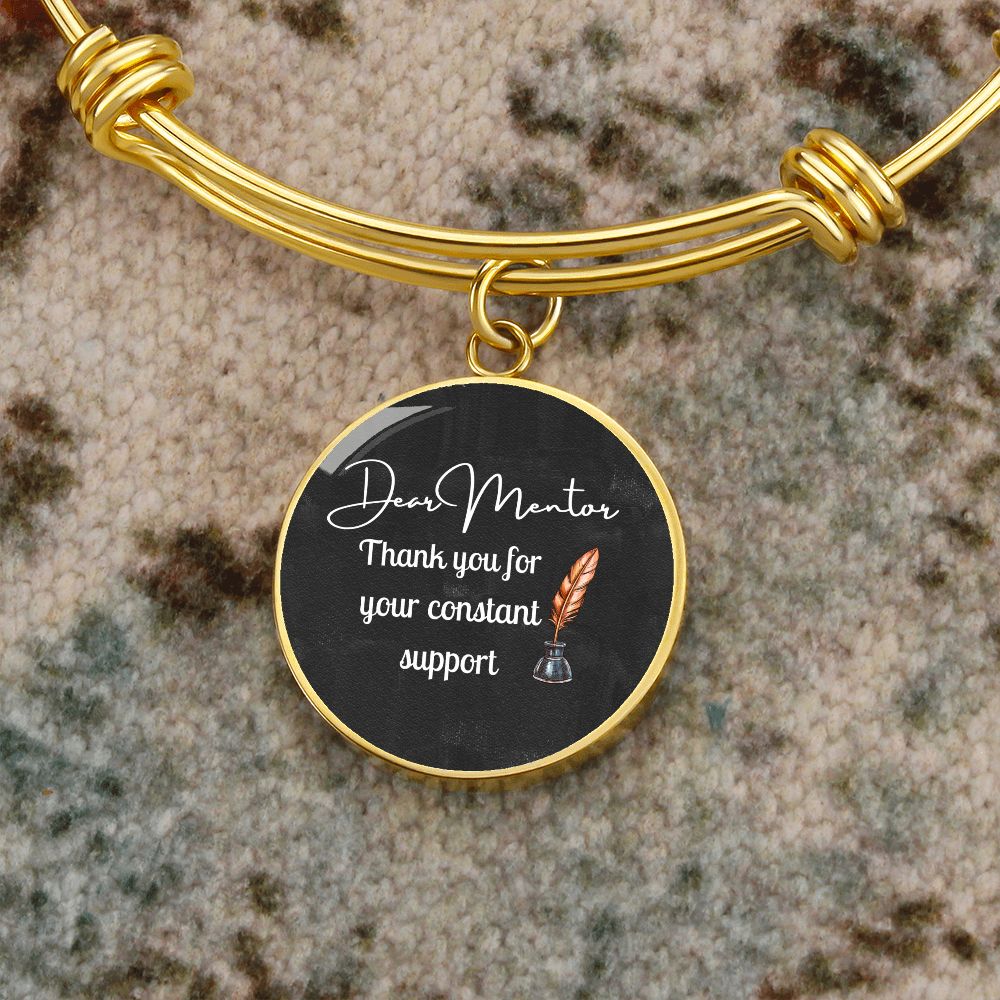 Dear Mentor Circle Bangle Gift For Her