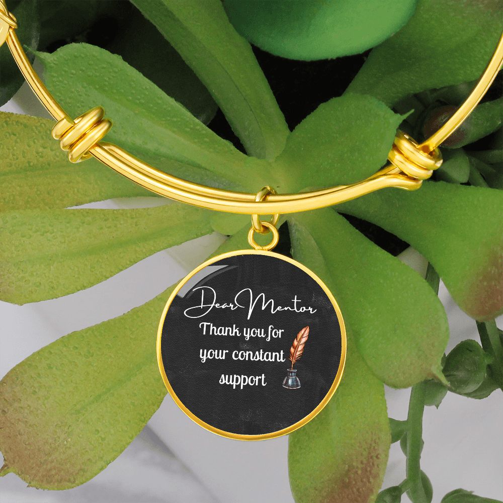 Dear Mentor Circle Bangle Gift For Her