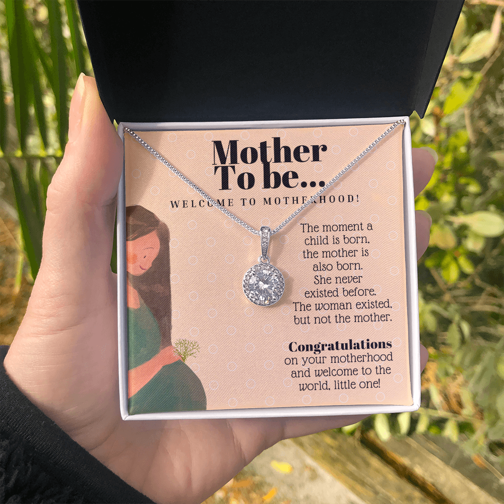 Mother To Be 14k White Gold Eternal Hope Necklace Gift For New Mother Celebrating Motherhood