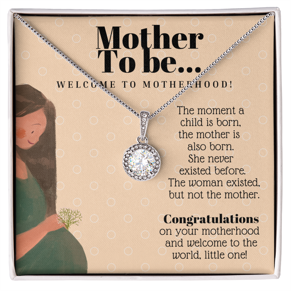 Mother To Be 14k White Gold Eternal Hope Necklace Gift For New Mother Celebrating Motherhood