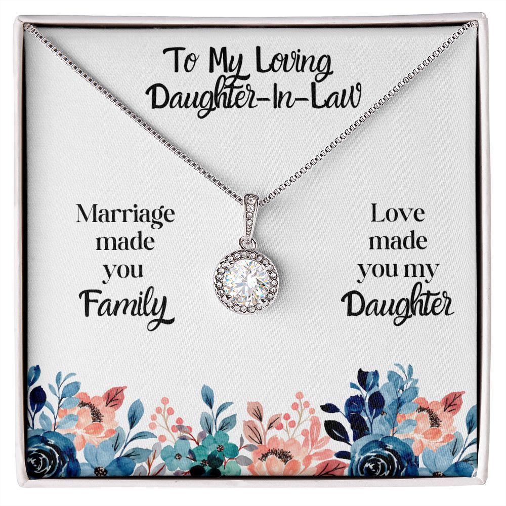 To My Loving Daughter-In-Law 14k White Gold Eternal Hope Necklace Gift For Her