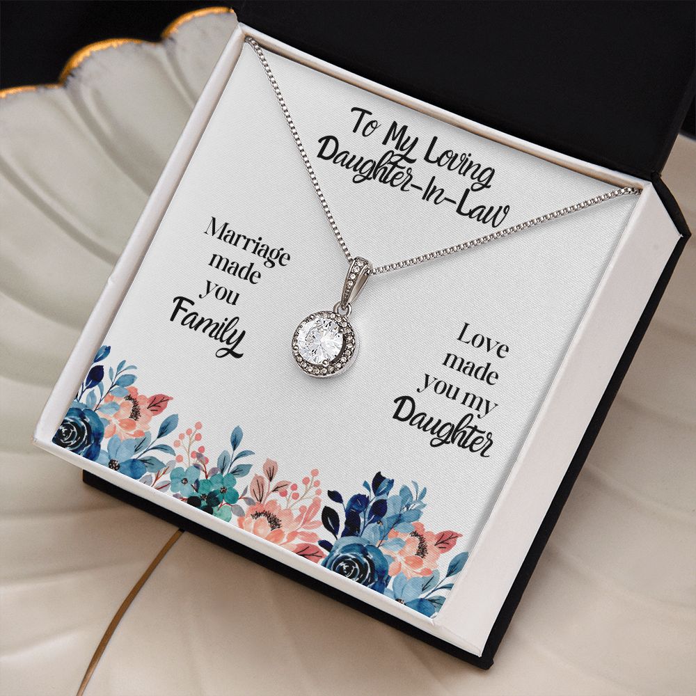 To My Loving Daughter-In-Law 14k White Gold Eternal Hope Necklace Gift For Her