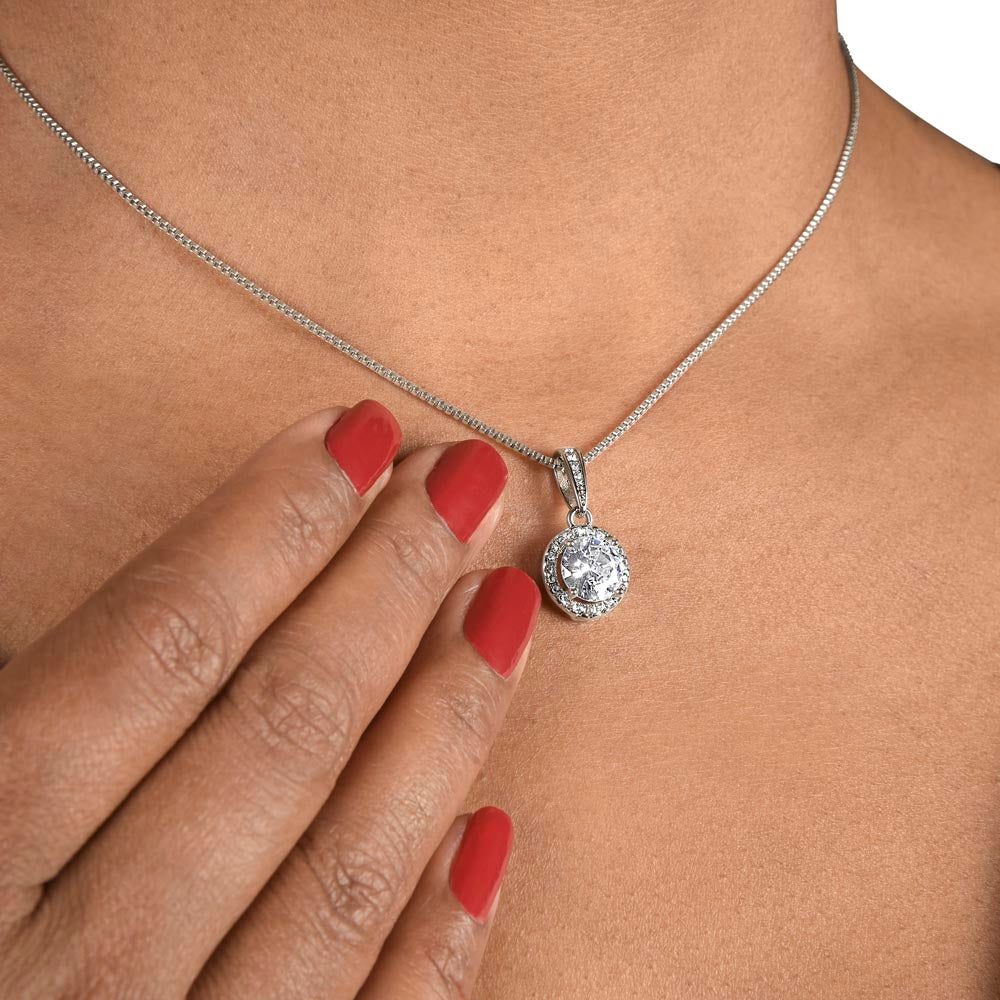 To My Loving Daughter-In-Law 14k White Gold Eternal Hope Necklace Gift For Her