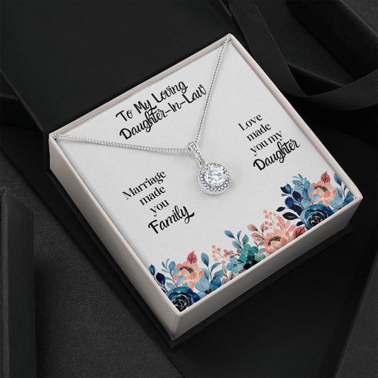 To My Loving Daughter-In-Law 14k White Gold Eternal Hope Necklace Gift For Her