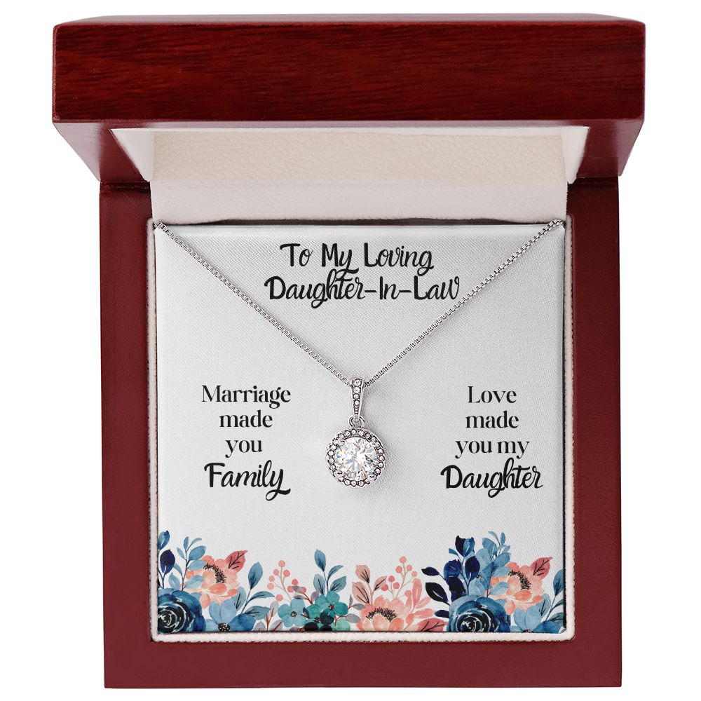 To My Loving Daughter-In-Law 14k White Gold Eternal Hope Necklace Gift For Her