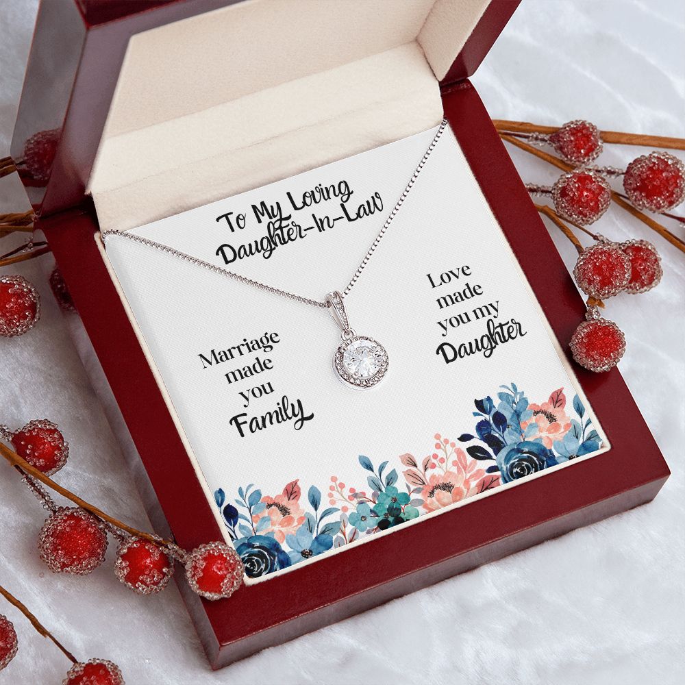 To My Loving Daughter-In-Law 14k White Gold Eternal Hope Necklace Gift For Her