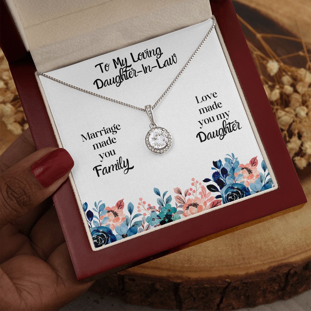 To My Loving Daughter-In-Law 14k White Gold Eternal Hope Necklace Gift For Her