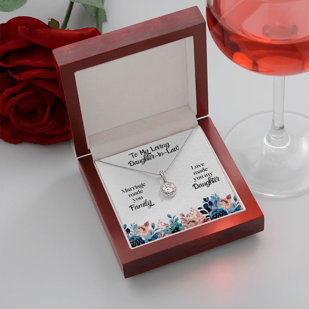 To My Loving Daughter-In-Law 14k White Gold Eternal Hope Necklace Gift For Her