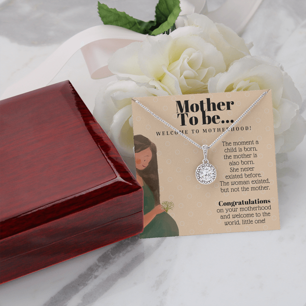 Mother To Be 14k White Gold Eternal Hope Necklace Gift For New Mother Celebrating Motherhood