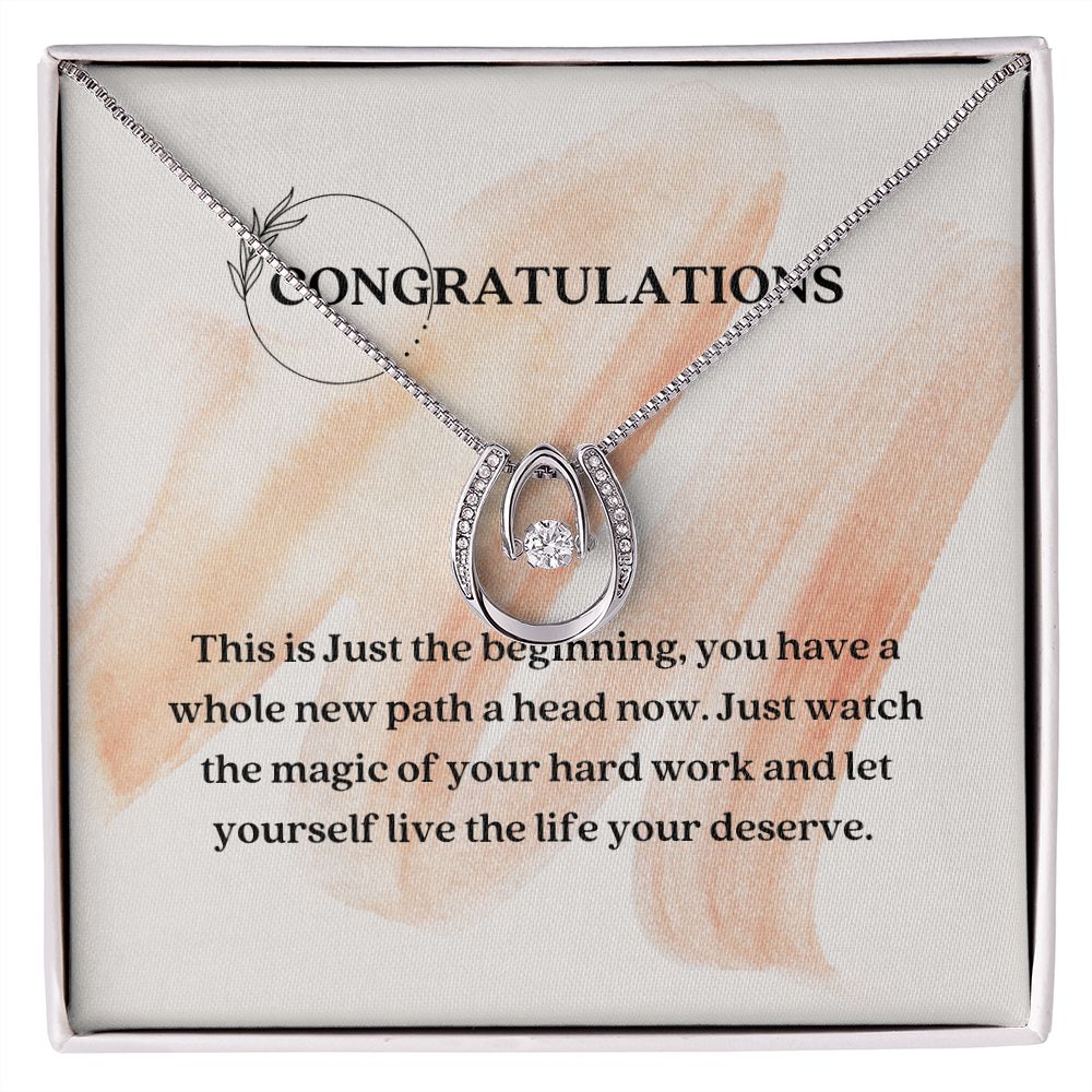 White Gold Cubic Zirconia Crystal Necklace Gift For Her Achievement