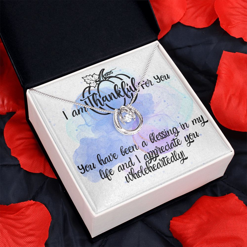I Am Thankful For You Necklace Gift For Her