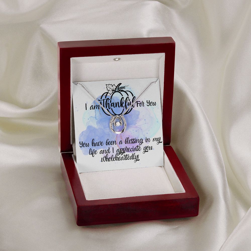 I Am Thankful For You Necklace Gift For Her