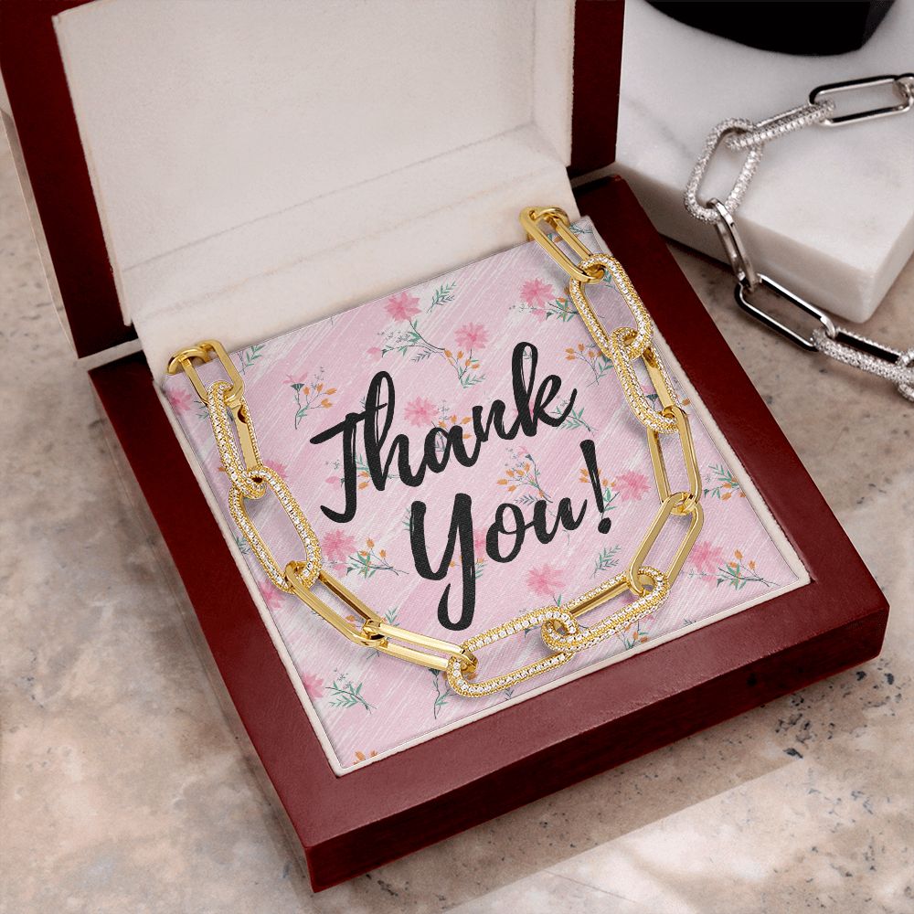 Thank You Forever Linked Necklace Gift For Her