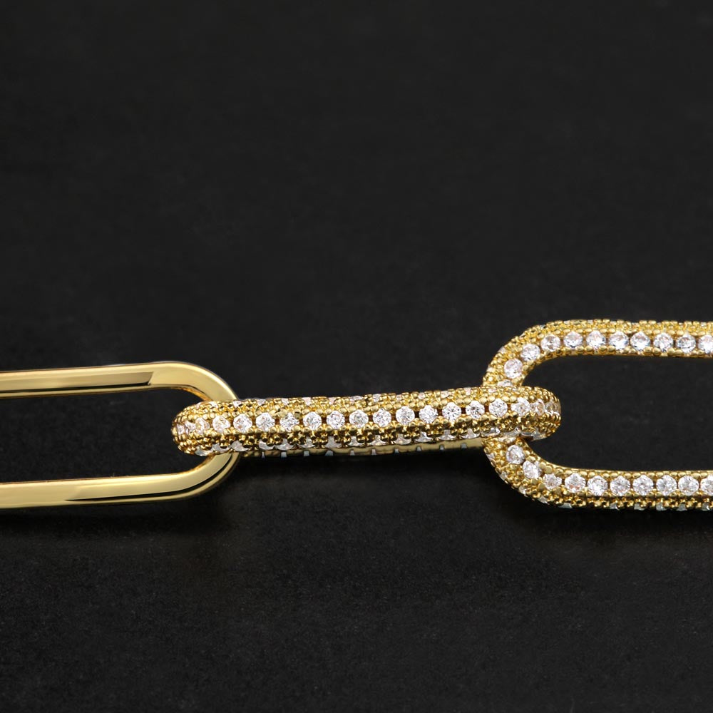 Forever Linked "I Love You" Necklace 14k White & Yellow Gold Gift For Her