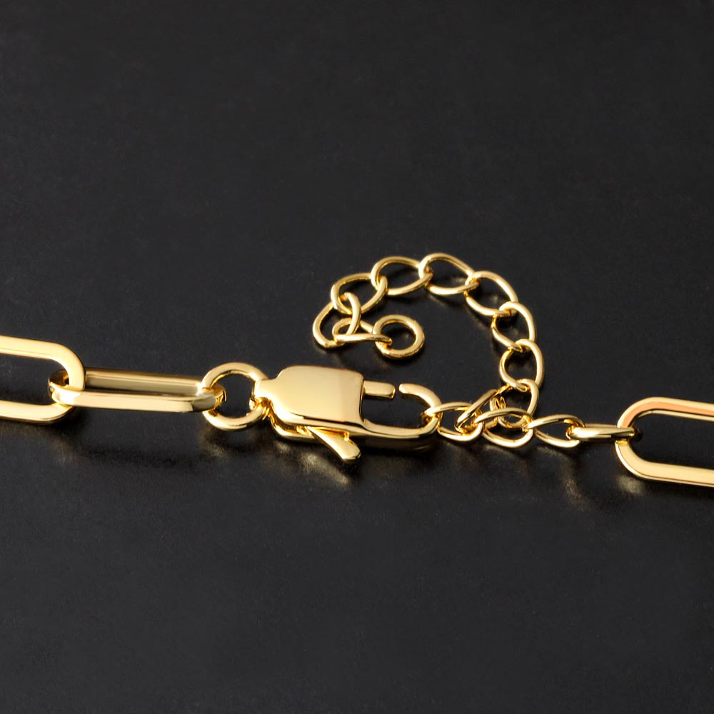 Forever Linked "I Love You" Necklace 14k White & Yellow Gold Gift For Her