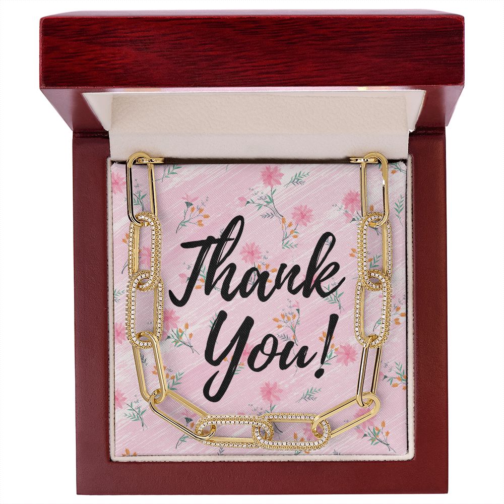 Thank You Forever Linked Necklace Gift For Her