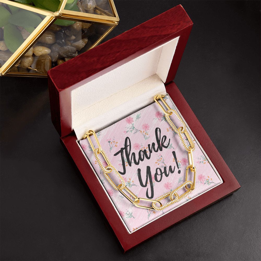 Thank You Forever Linked Necklace Gift For Her