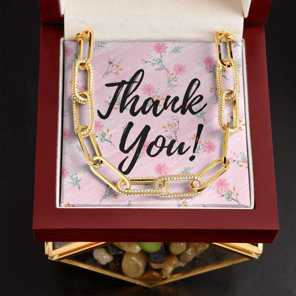 Thank You Forever Linked Necklace Gift For Her