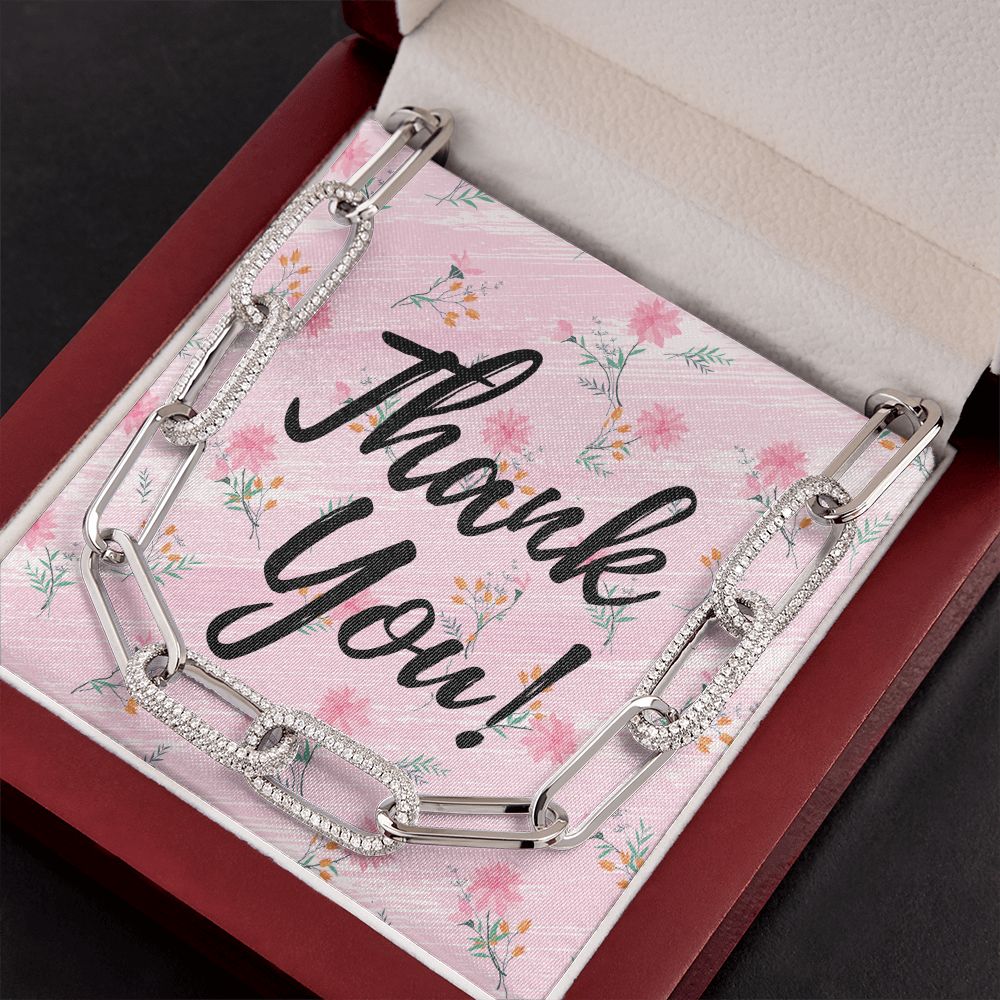 Thank You Forever Linked Necklace Gift For Her