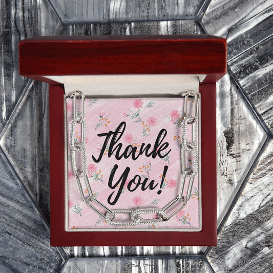 Thank You Forever Linked Necklace Gift For Her