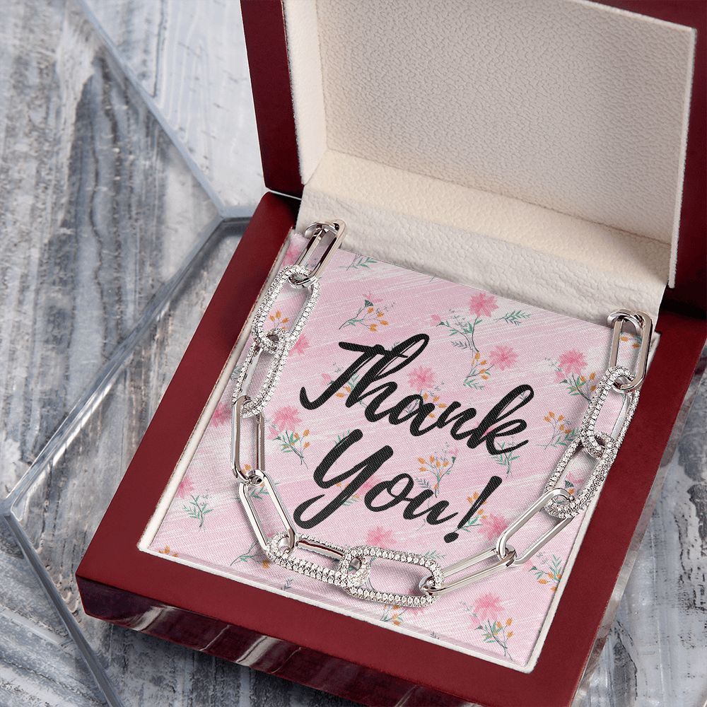 Thank You Forever Linked Necklace Gift For Her