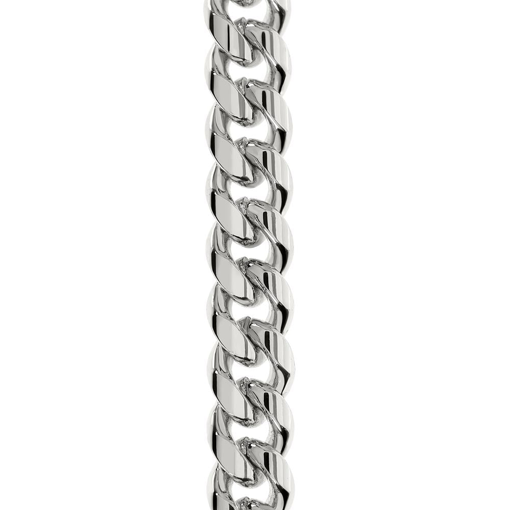 Cuban Link Chain 14k Yellow Gold & Polished Stainless Steel Gift For Him