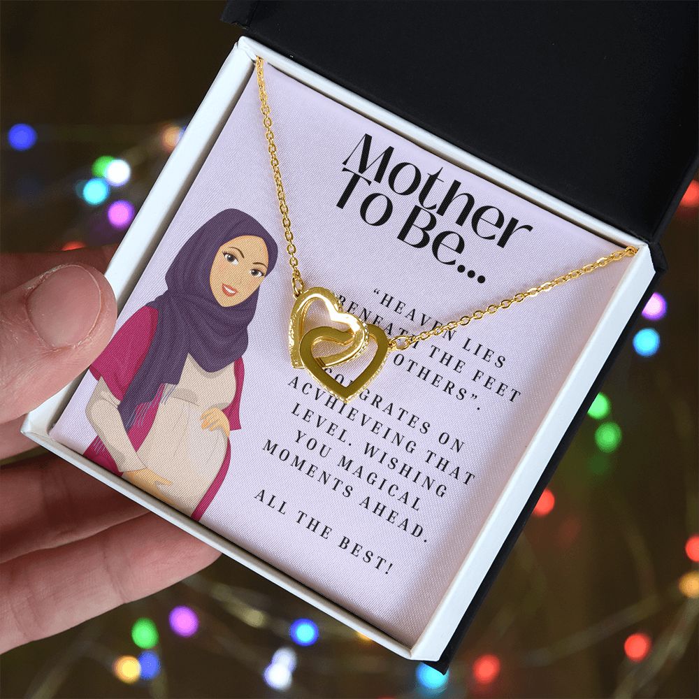 Muslim Motherhood Interlocking Hearts Necklace Gift For Her