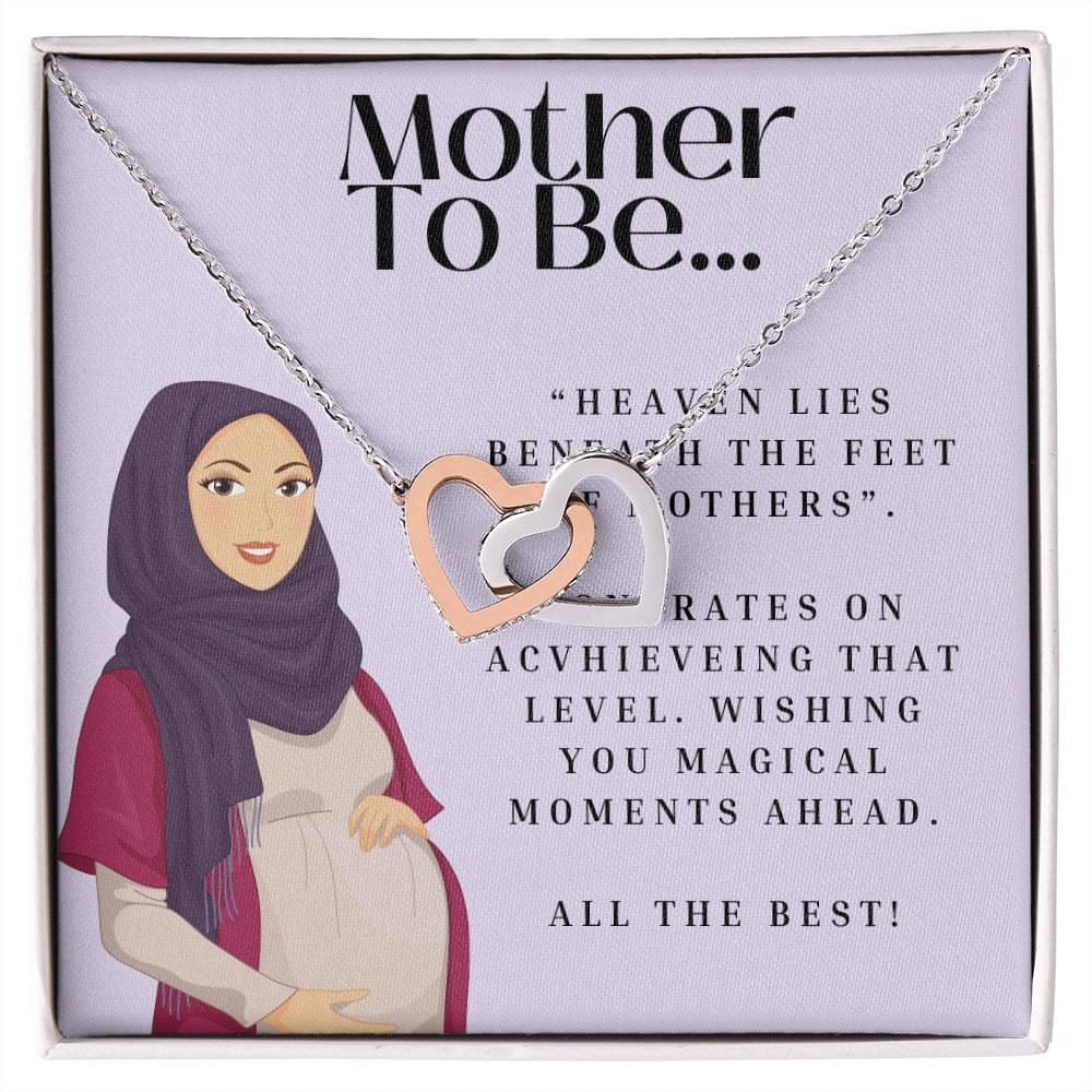 Muslim Motherhood Interlocking Hearts Necklace Gift For Her