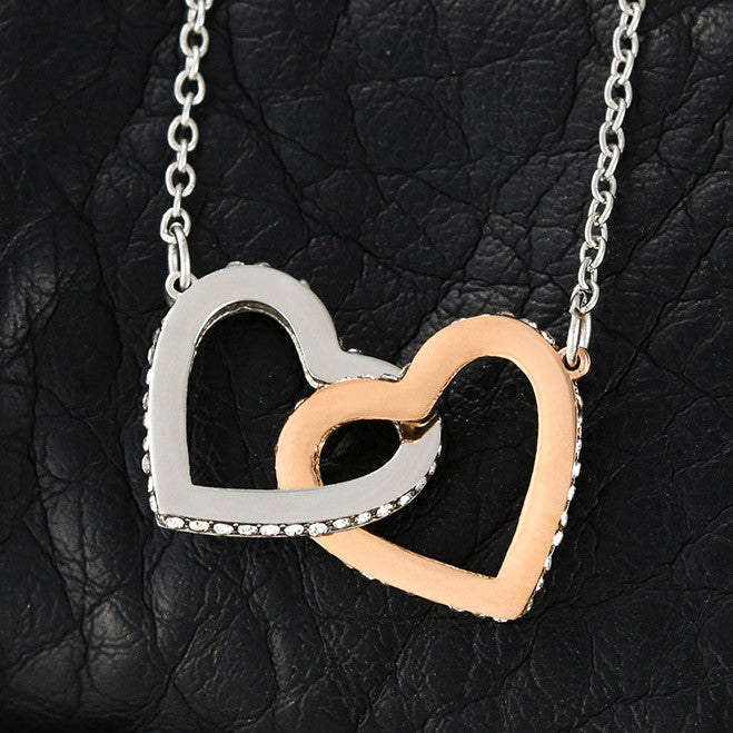 To My Bonus Mom Interlocking Hearts Necklace Gift for Step Mothers