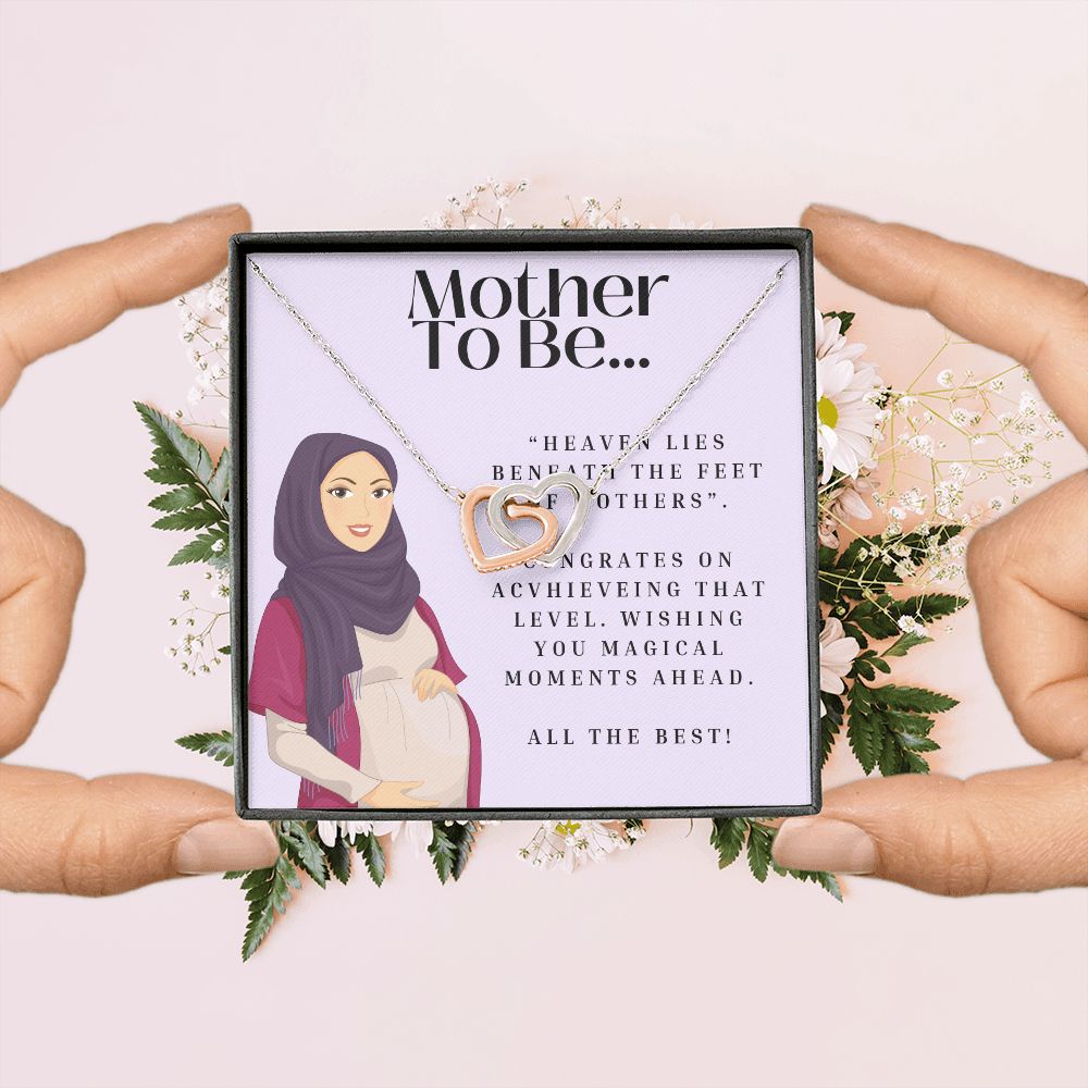 Muslim Motherhood Interlocking Hearts Necklace Gift For Her