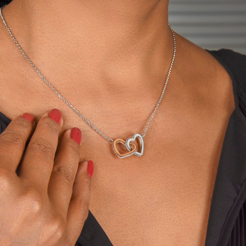 To My Bonus Mom Interlocking Hearts Necklace Gift for Step Mothers