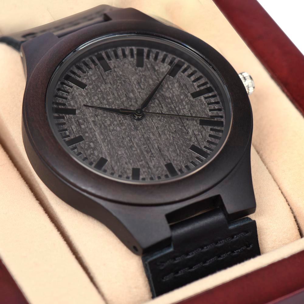 Sandalwood Black Wooden Watch Gift For Your Teacher