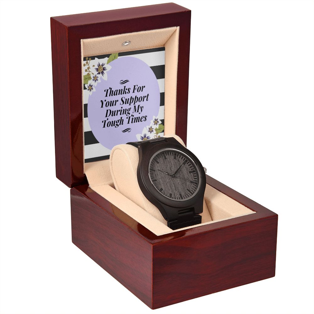 Thank You For Your Support Wooden Watch Gift For Him