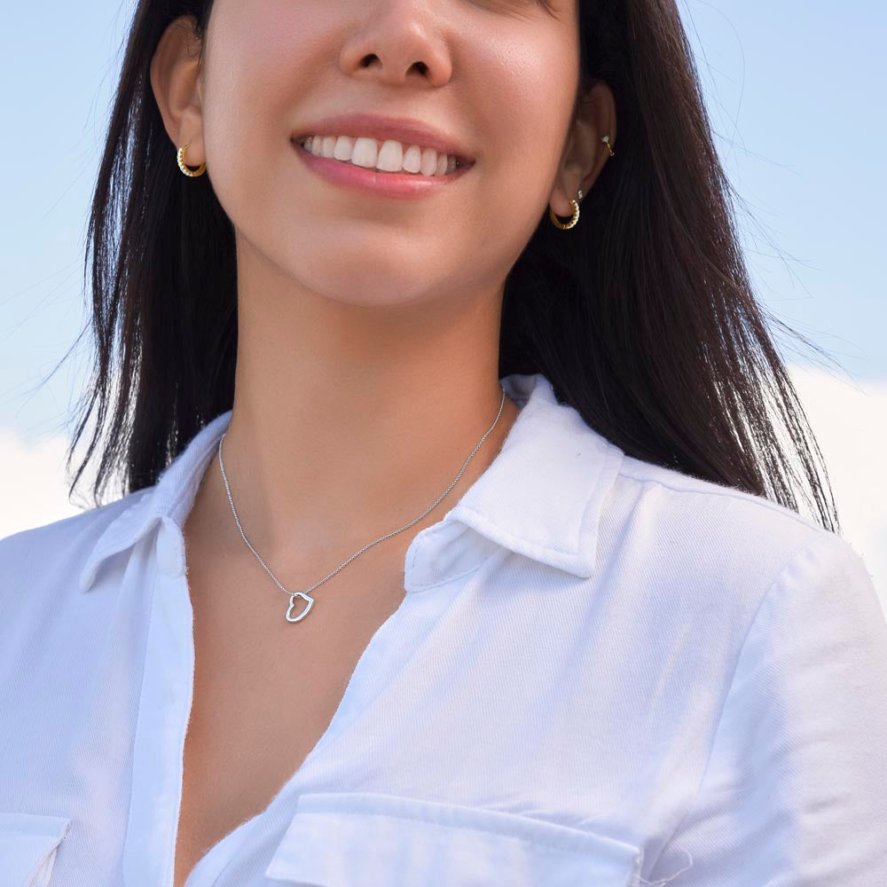 To My Most Loving Aunt Delicate Heart Necklace Gift For Her