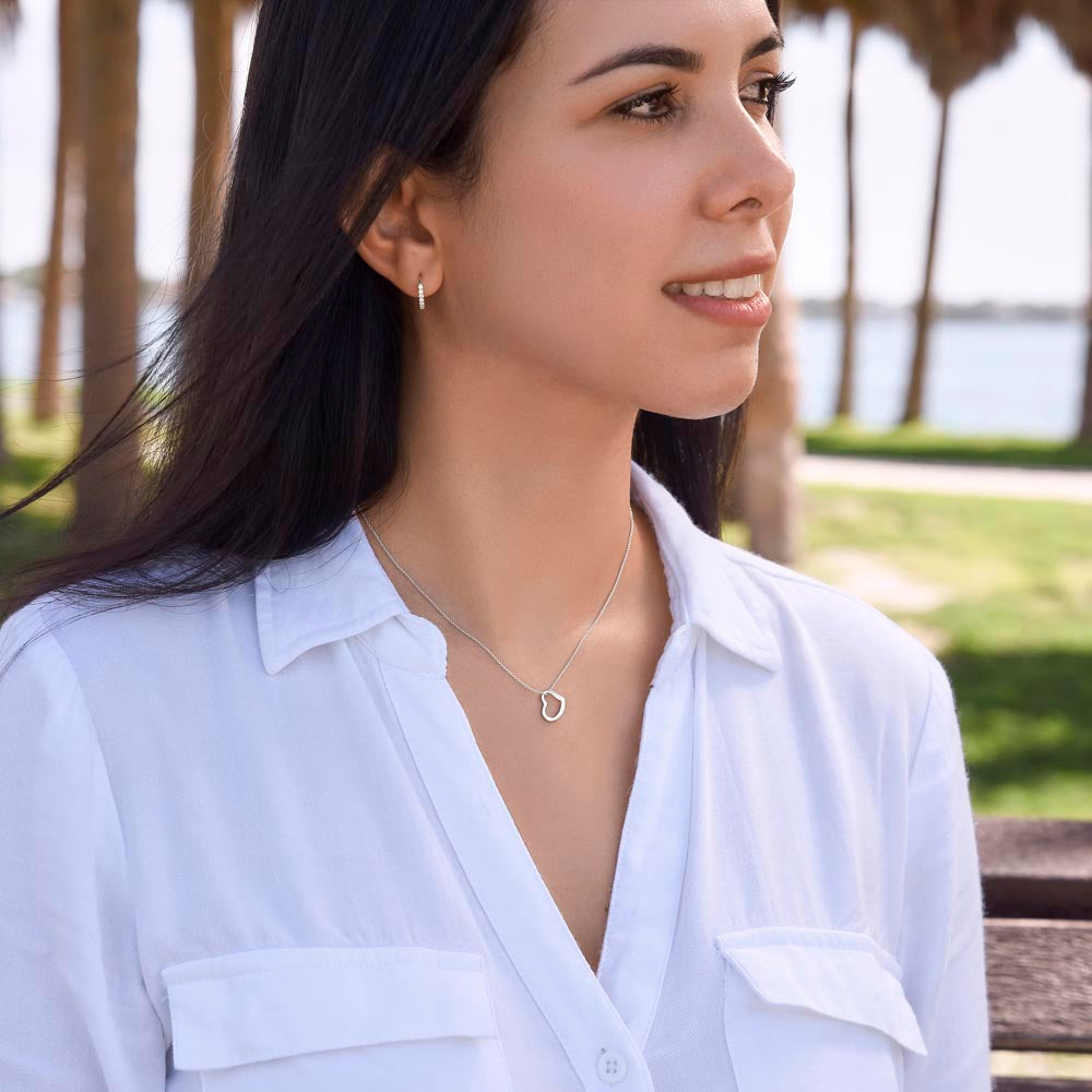 Happy Holidays Delicate Necklace Heart Gift For Her