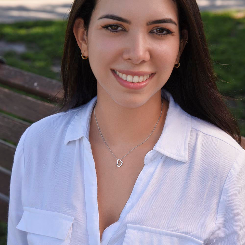 Happy Holidays Delicate Necklace Heart Gift For Her