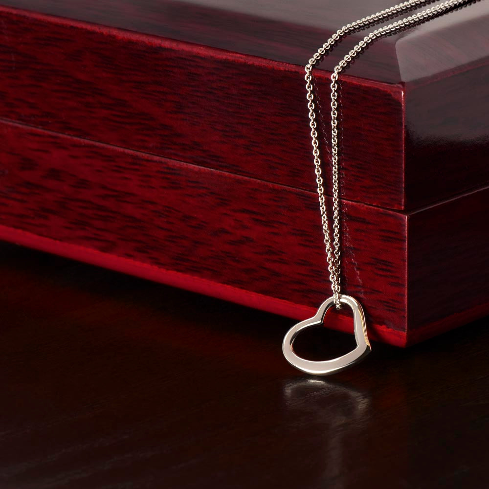 To My Most Loving Aunt Delicate Heart Necklace Gift For Her