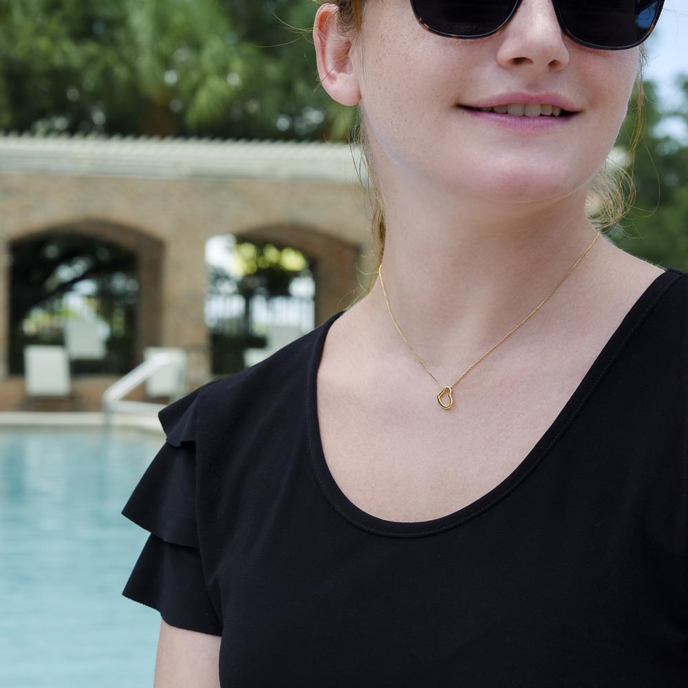 Happy Holidays Delicate Necklace Heart Gift For Her