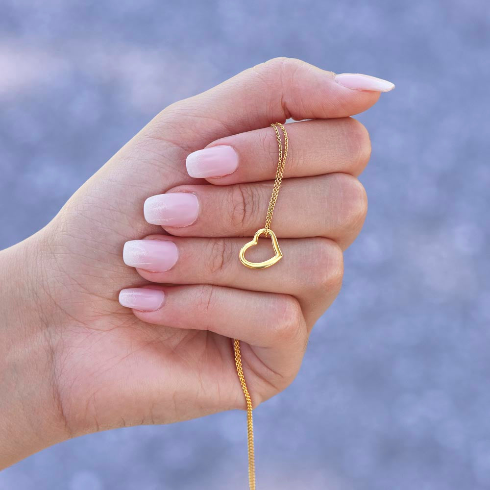 To My Most Loving Aunt Delicate Heart Necklace Gift For Her